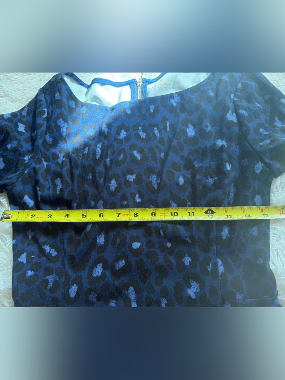 kate spade Navy and Black Leopard Print Midi Dress - Picture 10 of 11